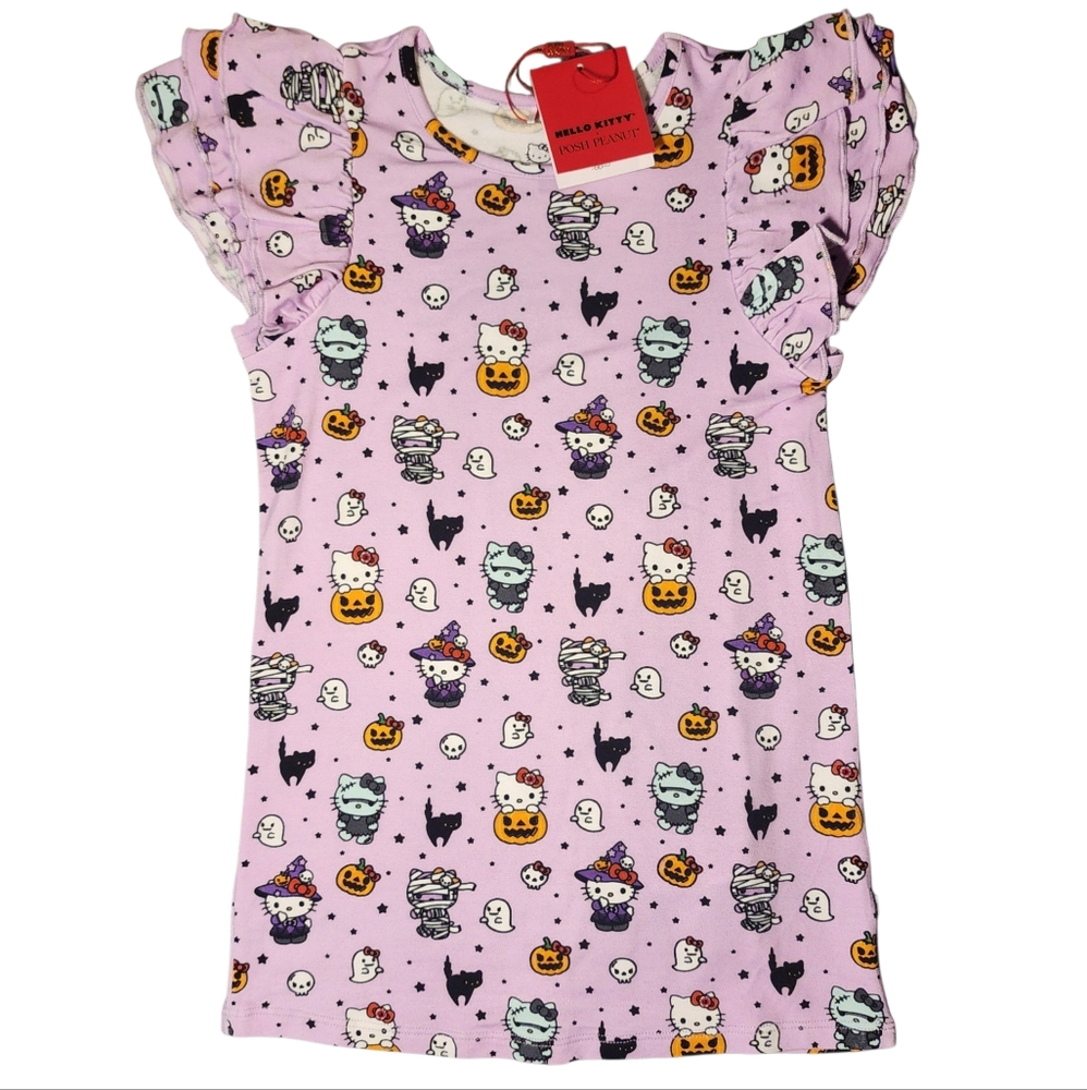 Posh Peanut Hello Kitty Monsters Frebch Terry Ruffled Dress 3T/4T NWT